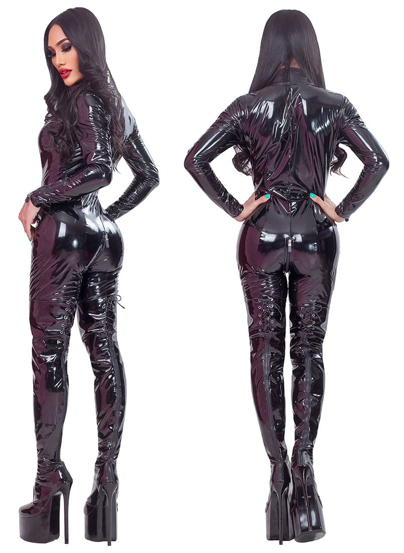 over knee pvc boots 8 inch 2